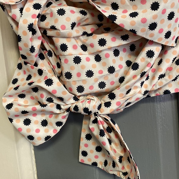 NWT Anthro Maeve Neutral Motif Bow-Tie One-Shoulder Tank - Picture 9 of 16